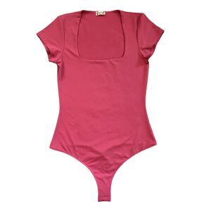 Intimately Free People Bodysuit Thong Sz Small Fair & Square Neck Stretch Womens